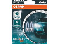 SET 2 BECURI 12V W5W COOL BLUE INTENSE NextGen BLISTER OSRAM