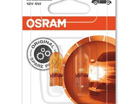 Set 2 becuri 12v wy5w original blister osram 10658