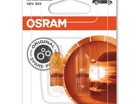 SET 2 BECURI 12V WY5W ORIGINAL BLISTER OSRAM 2827NA-02B OSRAM