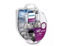 Set 2 becuri auto cu halogen pentru far Philips Vision Plus +60% H7 12V 55W, 12972VPS2