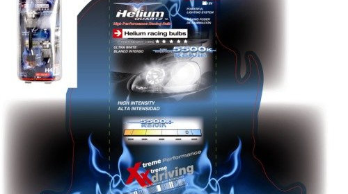 Set 2 becuri auto cu halogen pentru far Race Sport Helium Quartz HB4 9006 12V 100W Xenon Effect 5500K