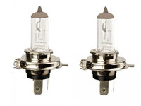 Set 2 becuri auto cu halogen pentru far Vectra H4 12V 66/55W P43t-38 white/alb