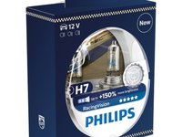 Set 2 Becuri auto far cu halogen Philips H7 RacingVision, 12 V, 55W, 2 buc