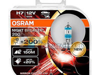 Set 2 becuri auto halogen H7, Nightbreaker 200