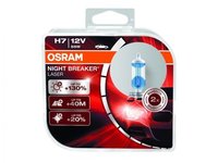 Set 2 Becuri auto halogen Osram H7 Night Breaker Laser,+130%, 55W, 12V, Px26D