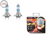 Set 2 Becuri Auto Halogen Osram Night Breaker Laser 200 64210NB200-HCB H7 12V 55W- livrare gratuita