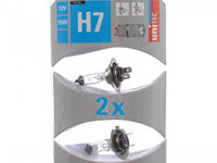 Set 2 Becuri Auto Halogen Pentru Far H7 55W 12V Unitec 91316