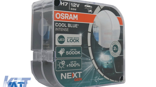 Set 2 Becuri Auto-Moto Halogen NEXT GEN Osram Cool Blue Intense H7 64210CBN-HCB 12V