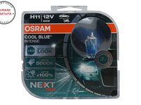 Set 2 Becuri Auto-Moto Halogen NEXT GEN Osram Cool Blue Intense H11 64211CBN-HCB 1- livrare gratuita