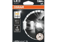 SET 2 BECURI AUXILIARE CU LED 12V (W5W) AMBER BLI OSRAM