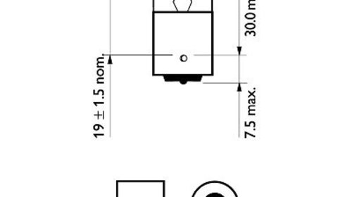 SET 2 BECURI AUXILIARE R10W 12V (blister) VISION PHILIPS