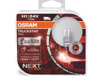 SET 2 BECURI CAMION 24V H1 70 W TRUCKSTAR PRO +120% NextGen OSRAM