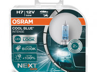 Set 2 becuri cu halogen Osram H7, 12V, 55W, PX26d, Cool Blue NEXT GEN AVX-AM64210CBN-D