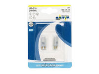 SET 2 BECURI CU LED T10 6000K 12V (W5W) W2.1X9.5D (blister) NARVA 18074 NARVA