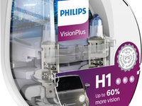 SET 2 BECURI FAR H1 55W 12V VISION PLUS PHILIPS IS-7879