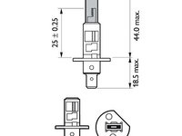 Set 2 Becuri Far H1/w5w P14.5s 55w 12v White Vision Ultra Philips 12258WVUSM