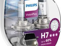 SET 2 BECURI FAR H7 55W 12V VISION PLUS PHILIPS