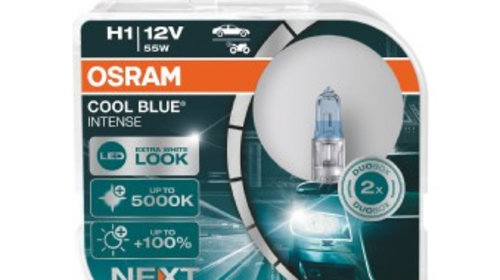 Set 2 becuri H1 55W 12V 55 W COOL BLUE INTENSE NextGen OSRAM 64150CBN-HCB