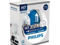 Set 2 becuri h7 12v 55w Philips white vision 4300k