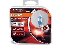 Set 2 becuri h7 Osram night breaker laser plus 130%