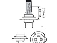 Set 2 becuri H7/W5W 5W 12V PX26D 5 WHITE VISION ULTRA PHILIPS 12972WVUSM