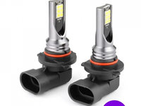 Set 2 becuri LED H8,H9,H11 slim 6000k