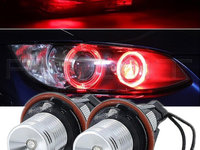 Set 2 Becuri Led Marker Angel Eyes Bmw E39 E60 E61 E39 E63 E64 E65 E66 E83 X5, Rosu KRU166