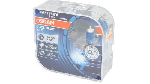 Set 2 becuri osram cool blue boost 5000k h11