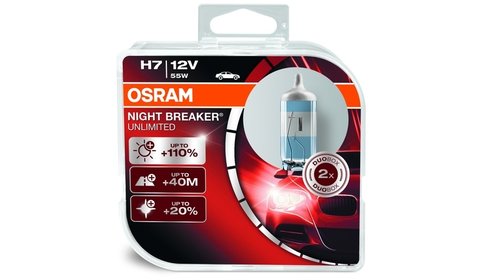 Set 2 becuri OSRAM H7 NBU +110%