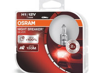 Set 2 becuri OSRAM Night Breaker Silver H1 12V 64150NBS-HCB