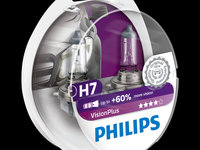 Set 2 becuri Philips 12v 55w H7 visionplus +60% 12972vps2 s