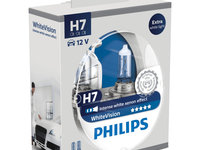 Set 2 becuri Philips 12v 55w H7 whitevision 12972whvsm