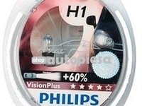 Set 2 becuri Philips H1 Vision Plus 12V 55W 12258VPS2 piesa NOUA