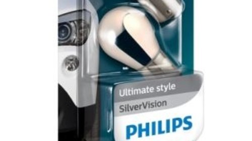 Set 2 becuri philips p21w silver vision