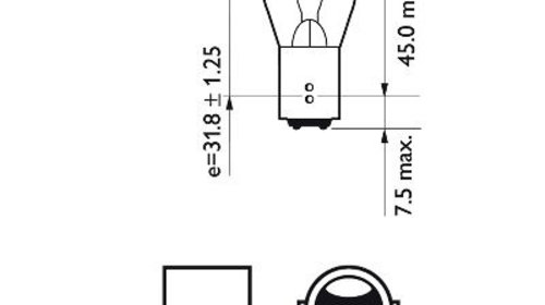 Set 2 becuri semnalizare p21/5w 12v (blister)