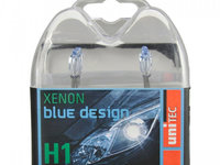 Set 2 Becuri Xenon Blue Design H1 12V 55W Unitec 77775