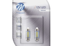 Set 2 Buc Bec Led M-Tech C5W 12V SV8,5-8 Alb LB085W