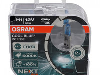 Set 2 Buc Bec Osram H1 12V 55W P14,5s Cool Blue Intense NextGen +100% 5000K 64150CBN-HCB