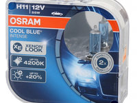 Set 2 Buc Bec Osram H11 12V 55W Cool Blue Intense CBI 64211CBI-HCB