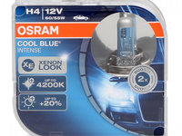 Set 2 Buc Bec Osram H4 P43T 12V 60/55W Cool Blue Intense CBI Xenon Look 4200K +20% 64193CBI-HCB