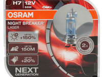 Set 2 Buc Bec Osram H7 12V 55W Night Breaker Laser Next Gen +150% Up To 150M 64210NL-HCB
