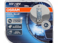 Set 2 Buc Bec Osram H7 12V 55W PX26d Cool Blue Intense CBI Xenon Look 4200K +20% 64210CBI-HCB