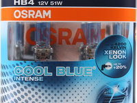 Set 2 Buc Bec Osram HB4 12V 51W Cool Blue Intense CBI Xenon Look 4200K +20% 9006CBI-HCB