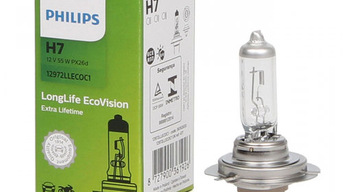 Set 2 Buc Bec Philips H7 12V 55W Longlife Ecovision 12972LLECOC1