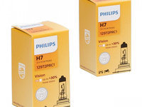 Set 2 Buc Bec Philips H7 12V 55W Vision +30% 12972PRC1