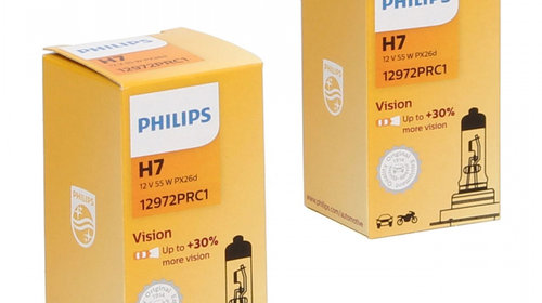 Set 2 Buc Bec Philips H7 12V 55W Vision +30% 
