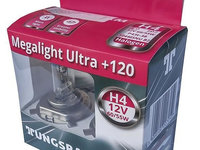 Set 2 Buc Bec Tungsram H4 Megalight Ultra +120 12V 60/55W P43T BL1417