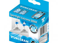 Set 2 Buc Bec Tungsram H4 Sportlight Extreme 5000K 12V 60/55W P43T38 BL1420