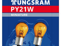 Set 2 Buc Bec Tungsram PY21W 12V 21W BAU15S BL1454