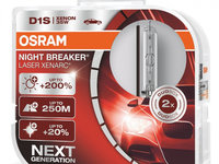 Set 2 Buc Bec Xenon Osram D1S 35W PK32d-2 Night Breaker Laser +200% 66140XNL-HCB